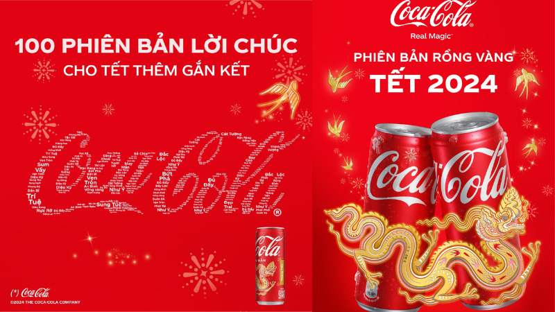 100 phiên bản lon Coca-cola Tết với 100 mỹ từ