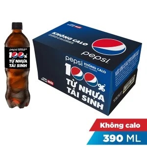 Thùng 24 chai nước ngọt Pepsi không calo 390ml