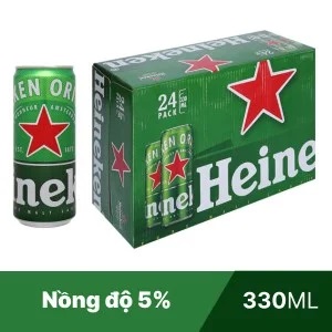 Thùng 24 lon bia Heineken Sleek 330ml