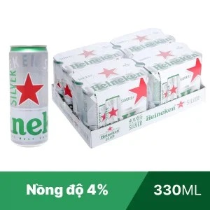 Khay 24 lon bia Heineken Silver 330ml