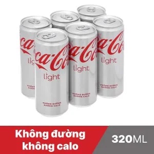 6 lon nước ngọt Coca Cola Light 320ml